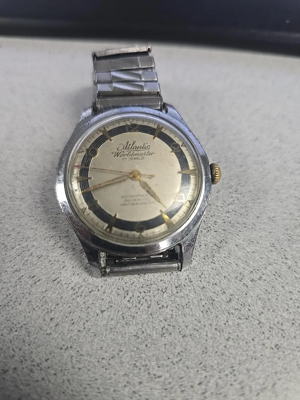 Vintage Atlantic Worldmaster 17 Jewels Swiss Made Mechanical Watch Antimagnetic